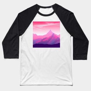 Sunet styliezed Mountains Baseball T-Shirt